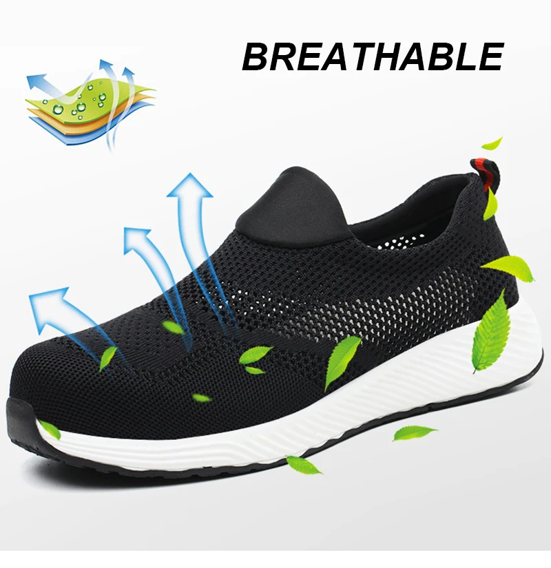 FeatherFlex Summer Work Shoes – Ultralight, Breathable, and Steel-Protected