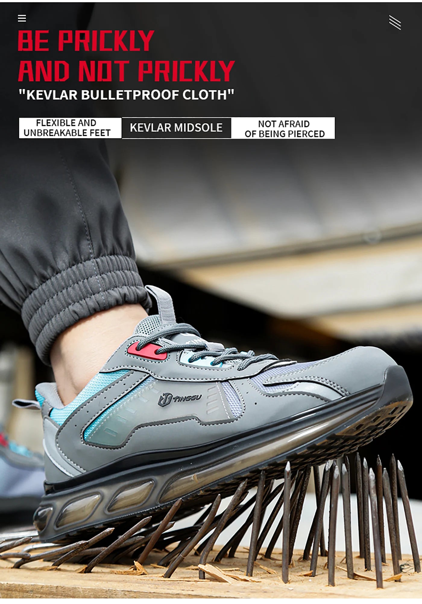 Finggu Air-Cushion Safety Sneakers – Heavy-Duty Work Shoes