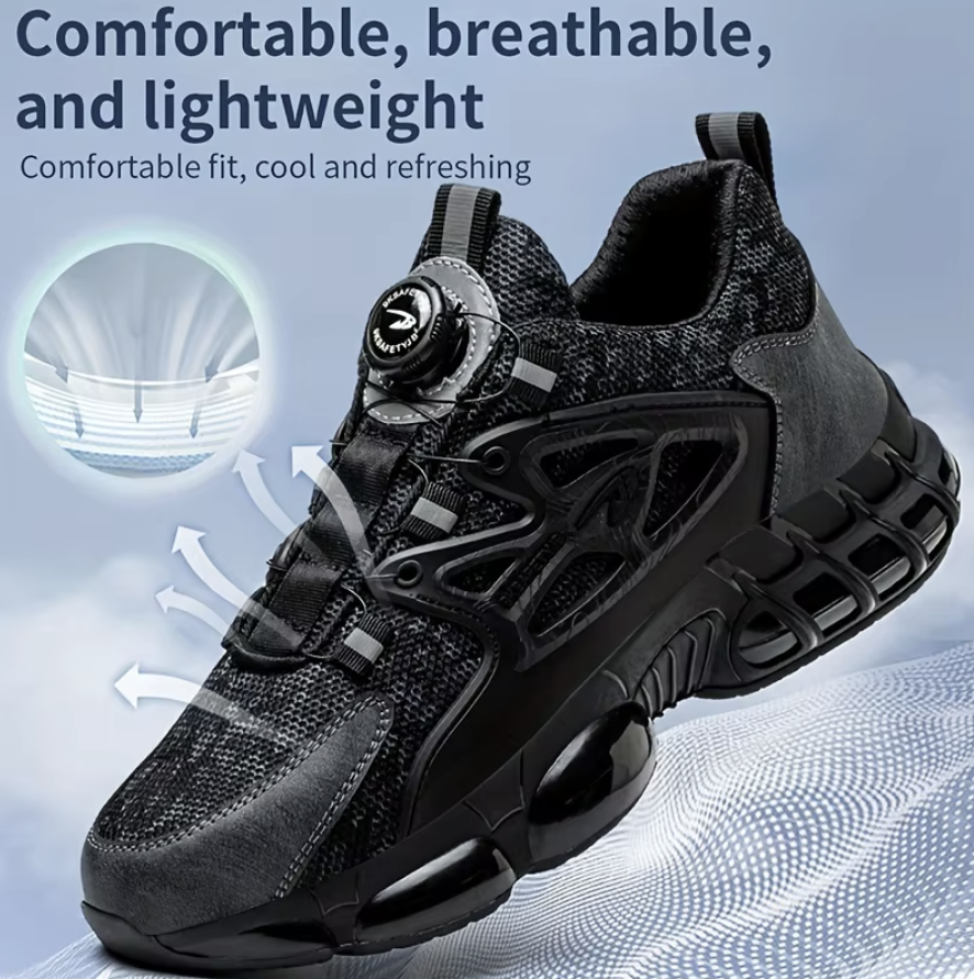 Durable Performance Tactical Sneakers – All Black Edition