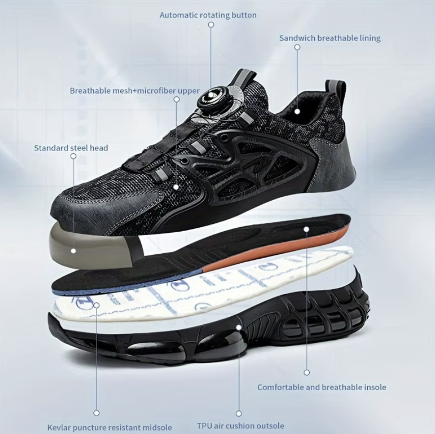 Durable Performance Tactical Sneakers – All Black Edition