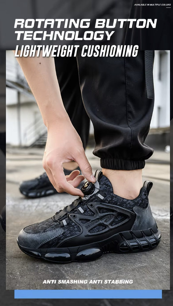 Durable Performance Tactical Sneakers – All Black Edition