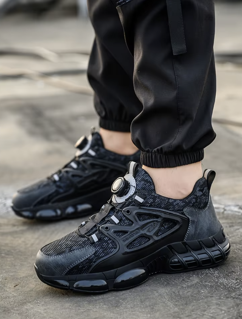 Durable Performance Tactical Sneakers – All Black Edition