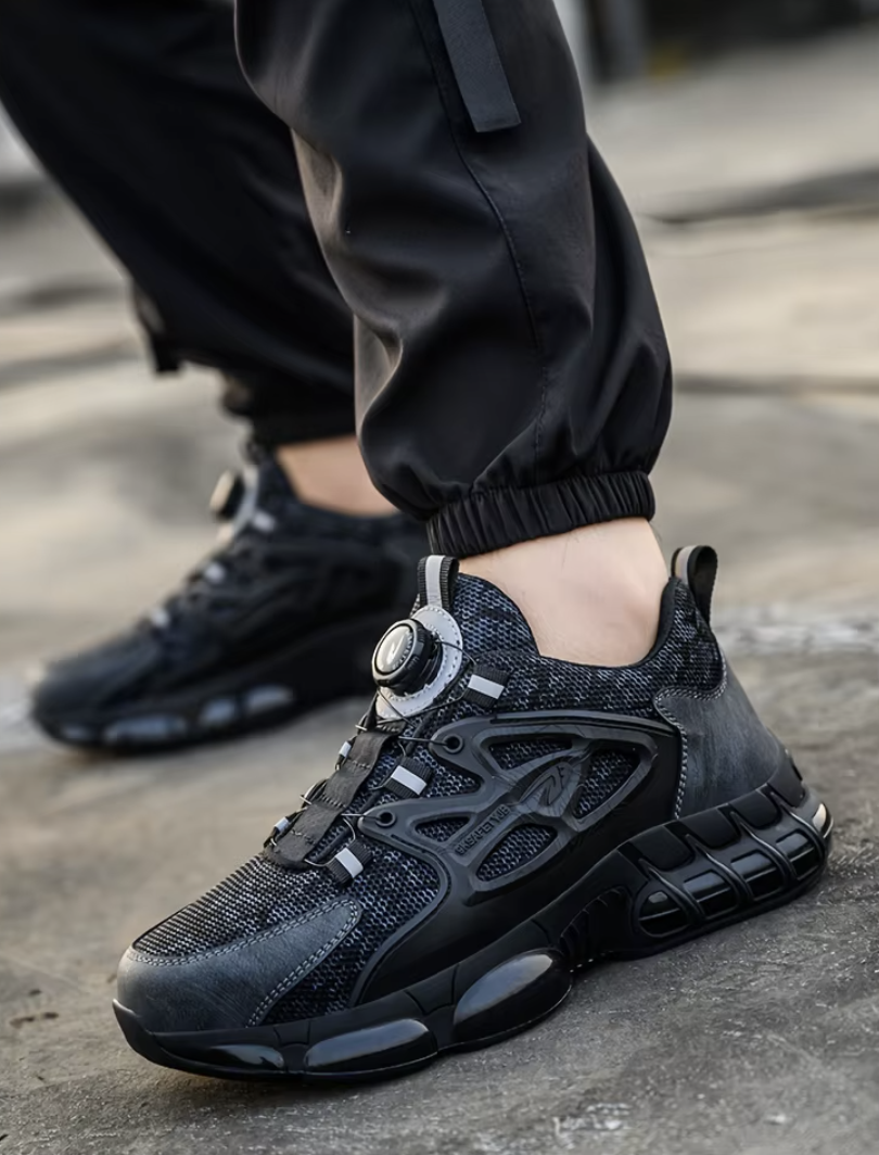 Durable Performance Tactical Sneakers – All Black Edition