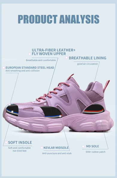 TITAN Glow Women's Safety Sneakers – Bold Looks, Serious Protection