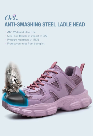 TITAN Glow Women's Safety Sneakers – Bold Looks, Serious Protection