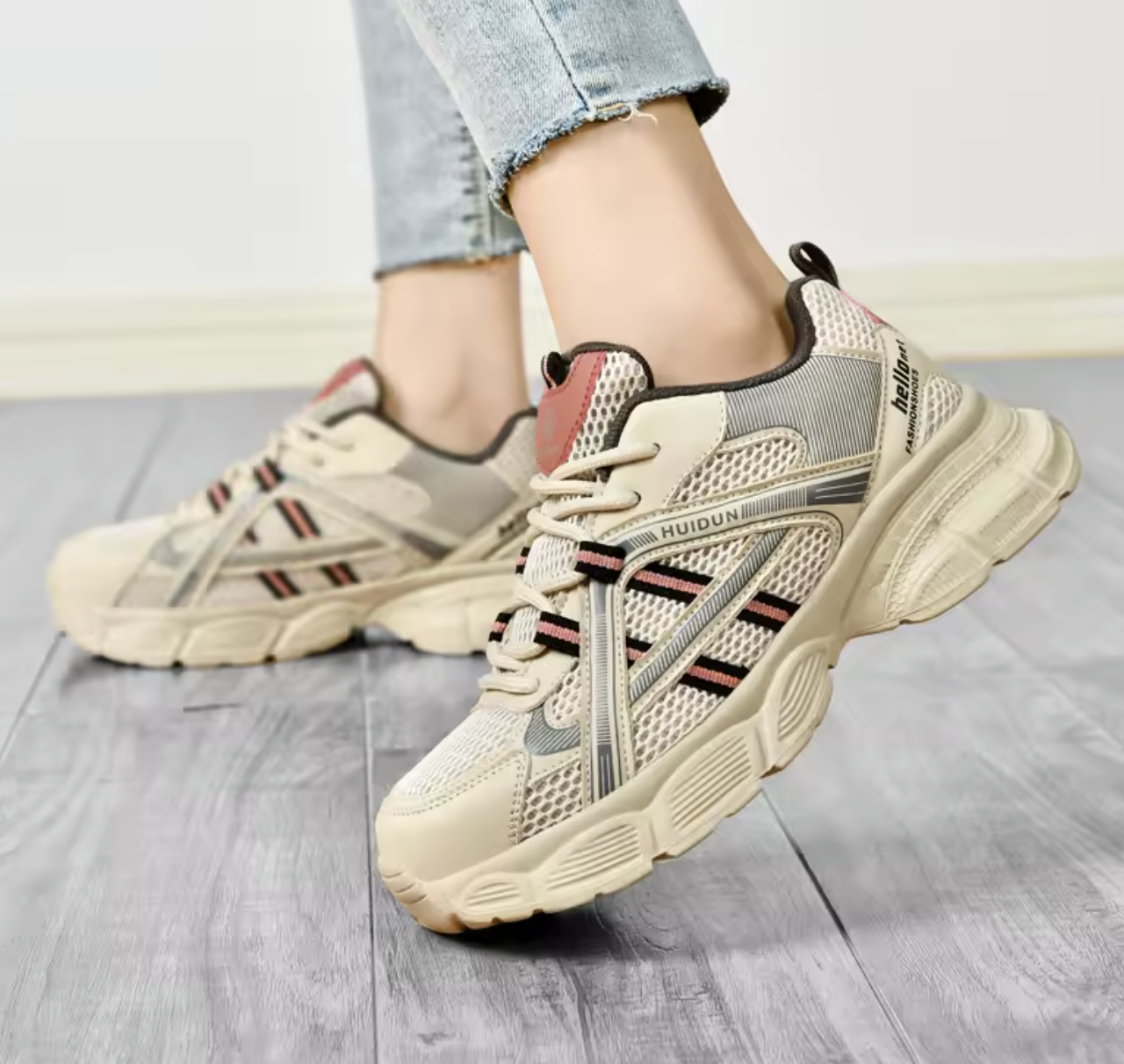 HUIDUN 2 Chaussures de sécurité en mesh pour femmes – Chaussures de travail légères avec embout en acier