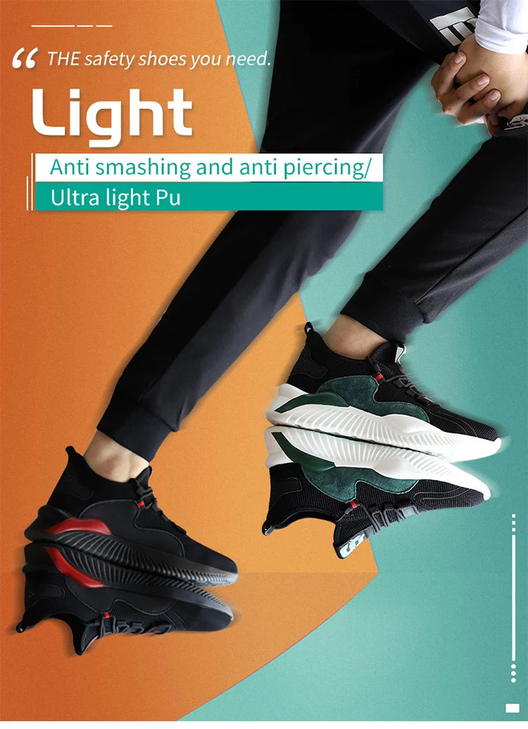 FlexGrip Lightweight Work Sneakers – Summer Steel Toe Shoes