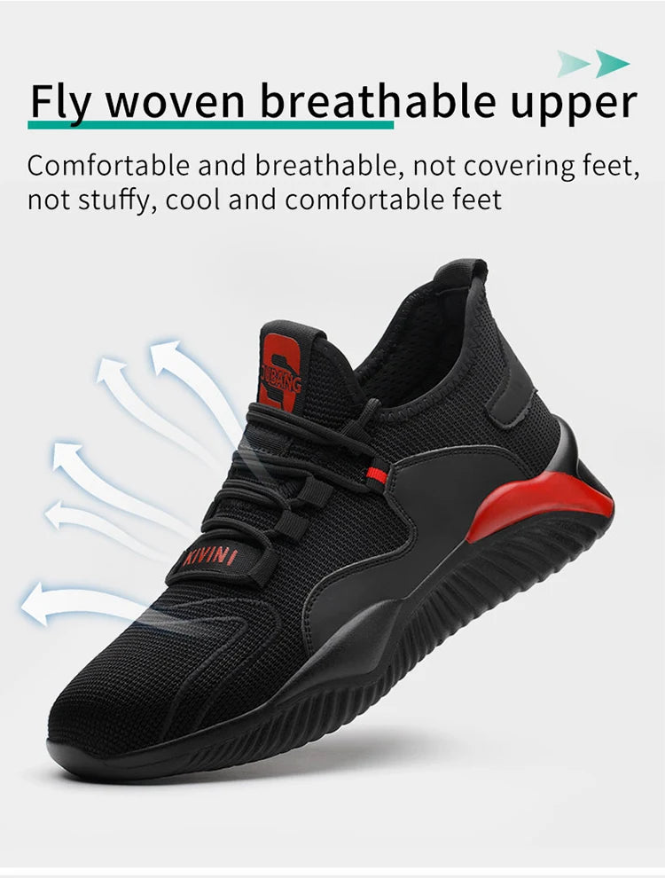 FlexGrip Lightweight Work Sneakers – Summer Steel Toe Shoes