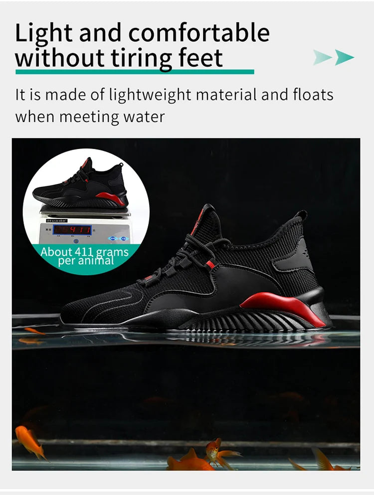 FlexGrip Lightweight Work Sneakers – Summer Steel Toe Shoes