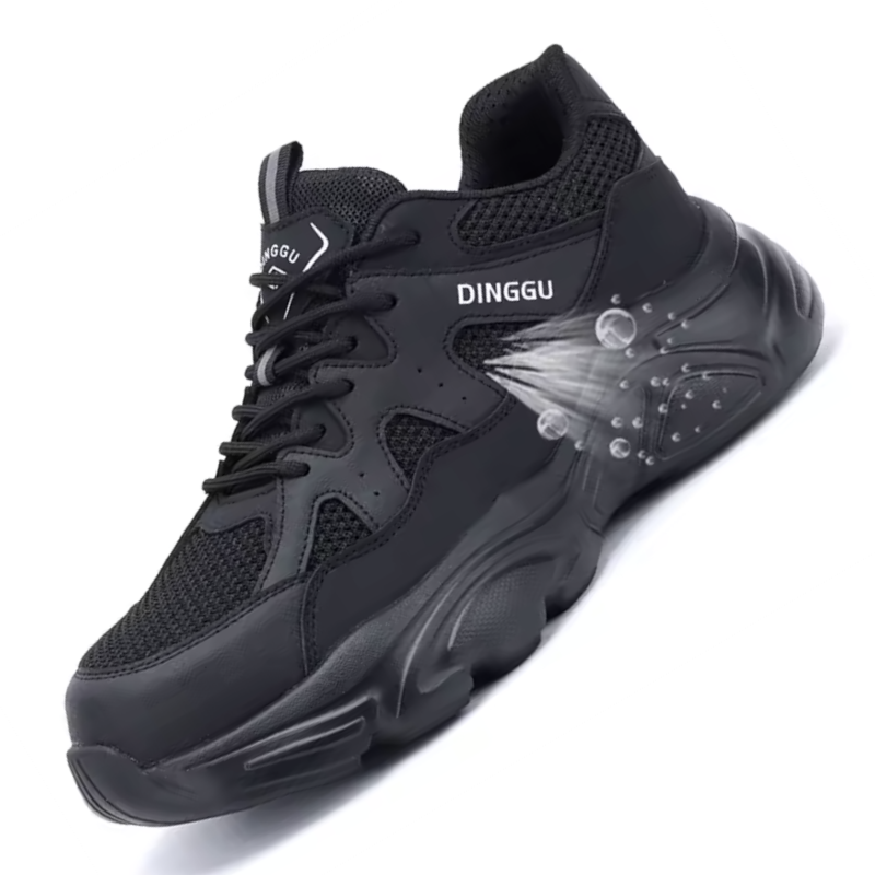 DINGGU Unisex Safety Sneakers – Lightweight Steel Toe Work Shoes