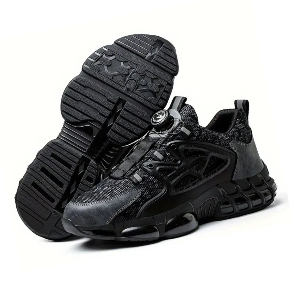 Durable Performance Tactical Sneakers – All Black Edition