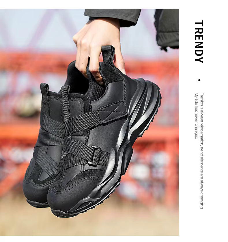 PowerGuard Slip-On Safety Sneakers – All-Black Steel Toe Work Shoes Bold
