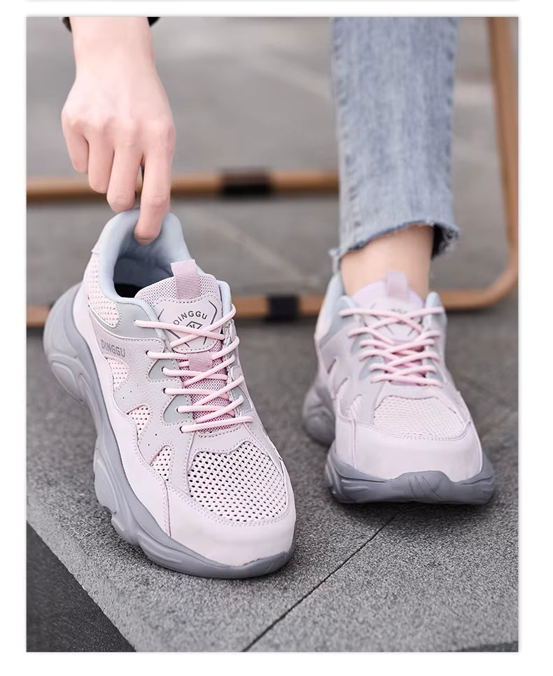 DINGGU Unisex Safety Sneakers – Lightweight Steel Toe Work Shoes
