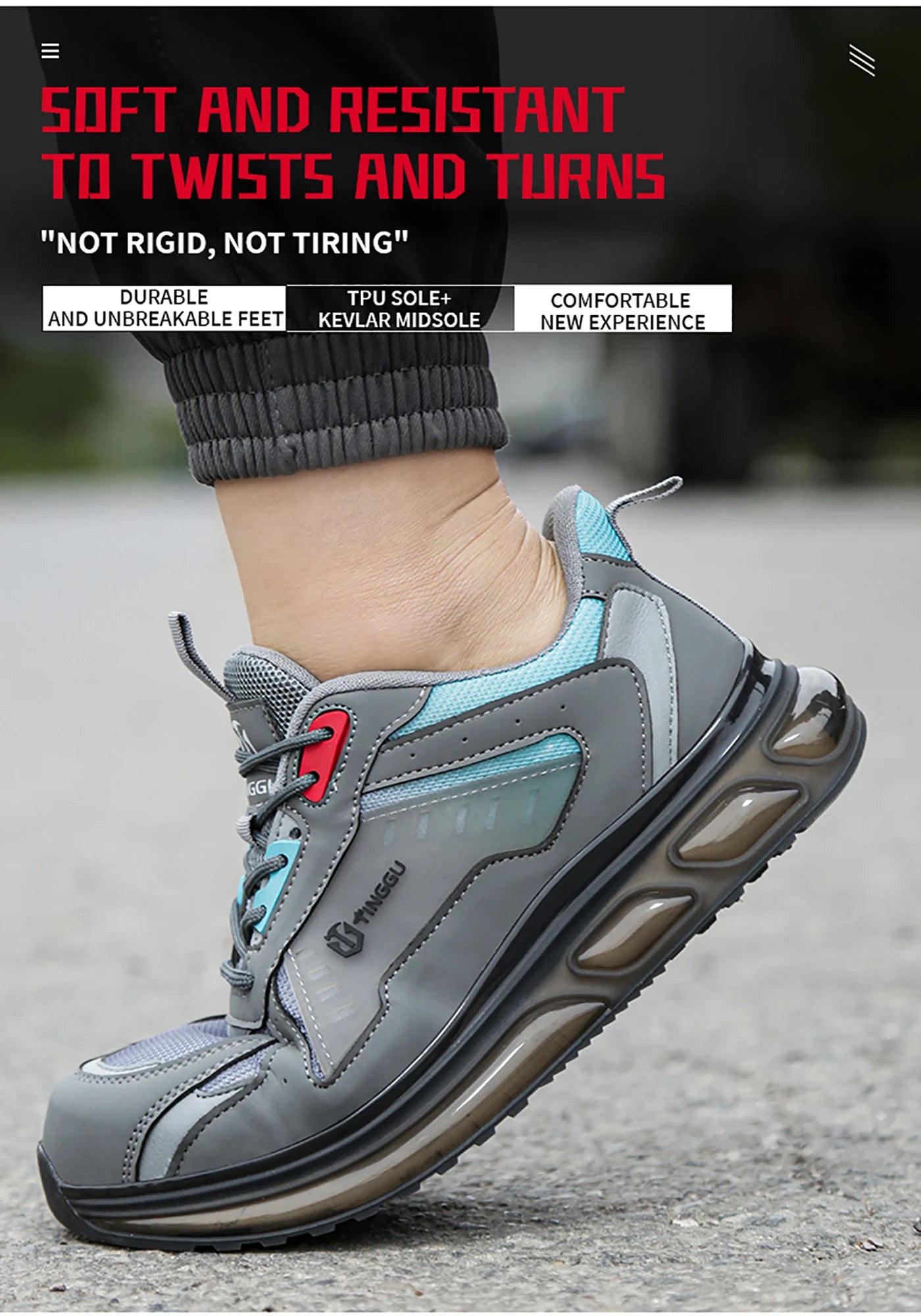 Finggu Air-Cushion Safety Sneakers – Heavy-Duty Work Shoes