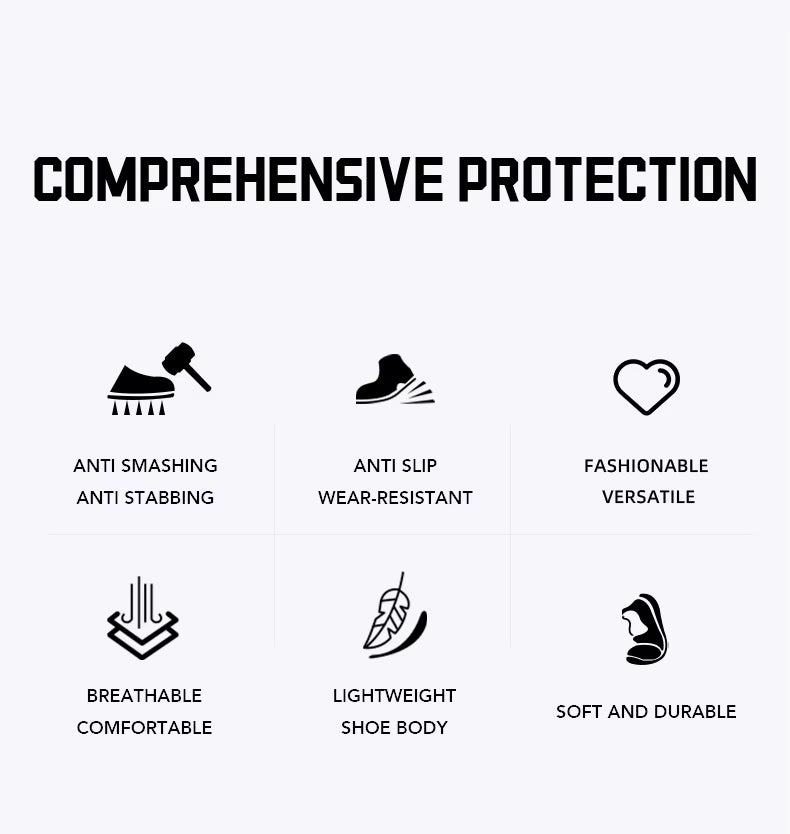 DINGGU Unisex Safety Sneakers – Lightweight Steel Toe Work Shoes
