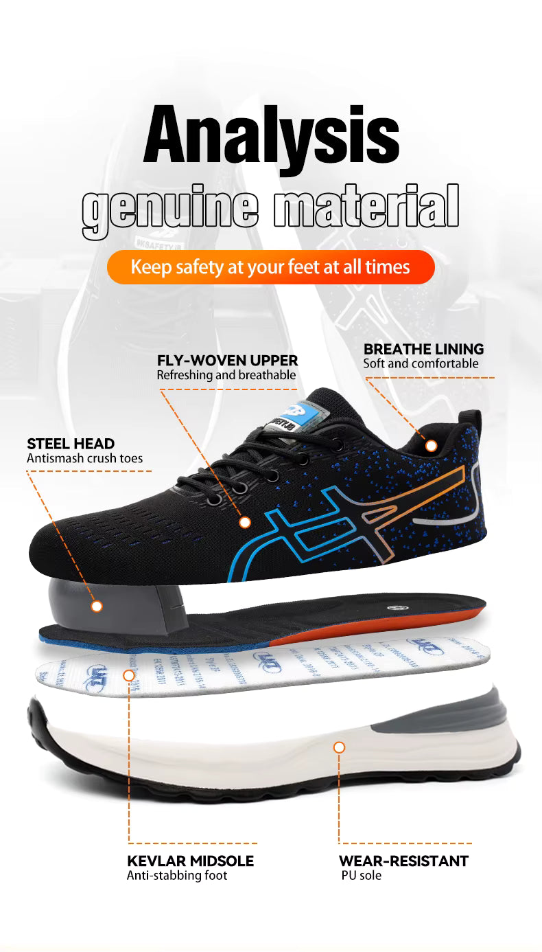 Ventra Safety Sneakers - Steel Toe Work Shoes