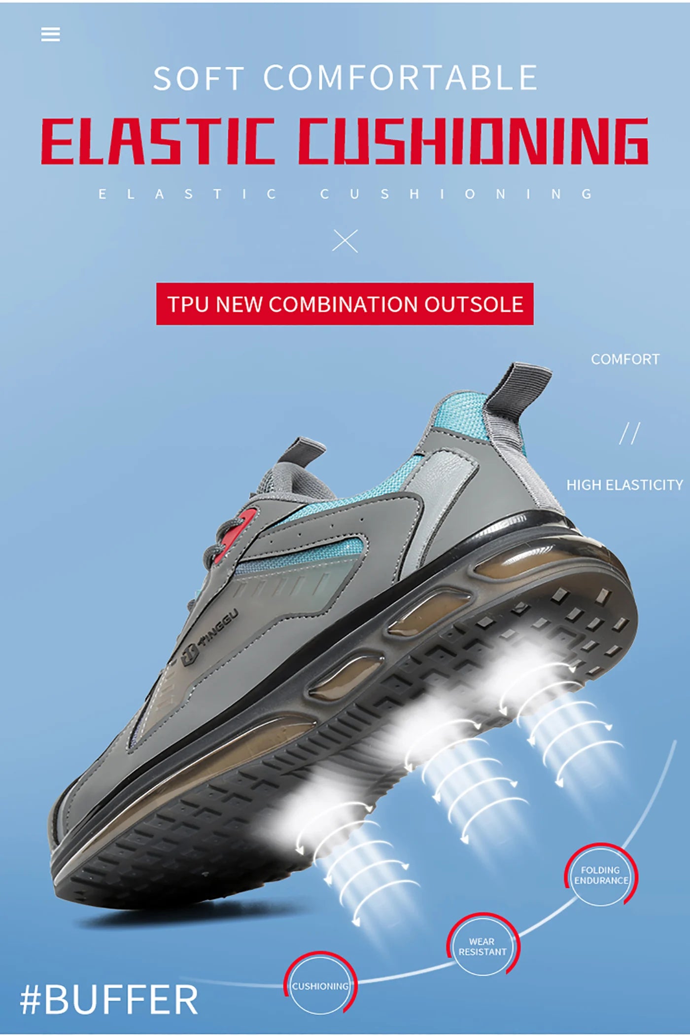 Finggu Air-Cushion Safety Sneakers – Heavy-Duty Work Shoes