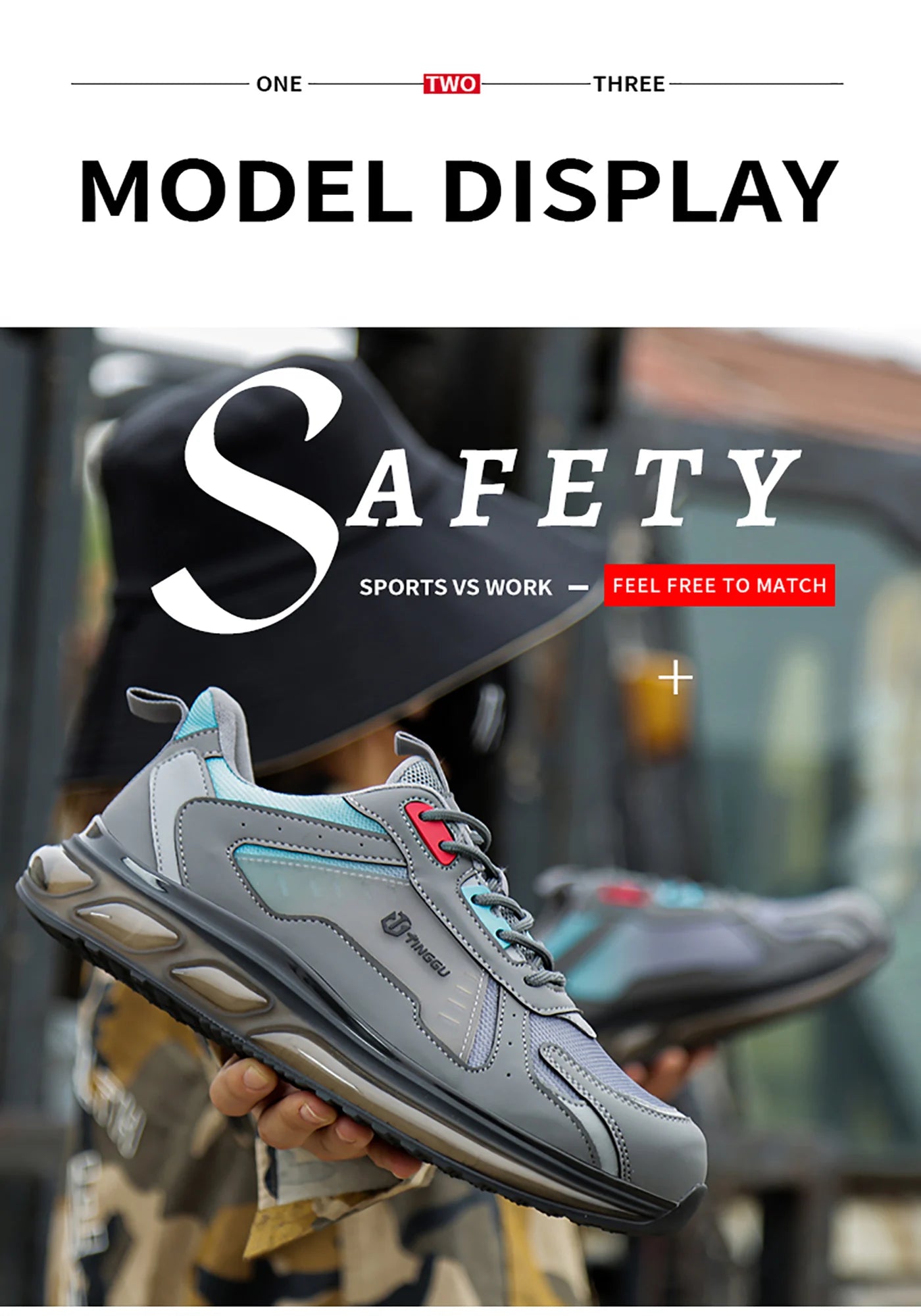 Finggu Air-Cushion Safety Sneakers – Heavy-Duty Work Shoes