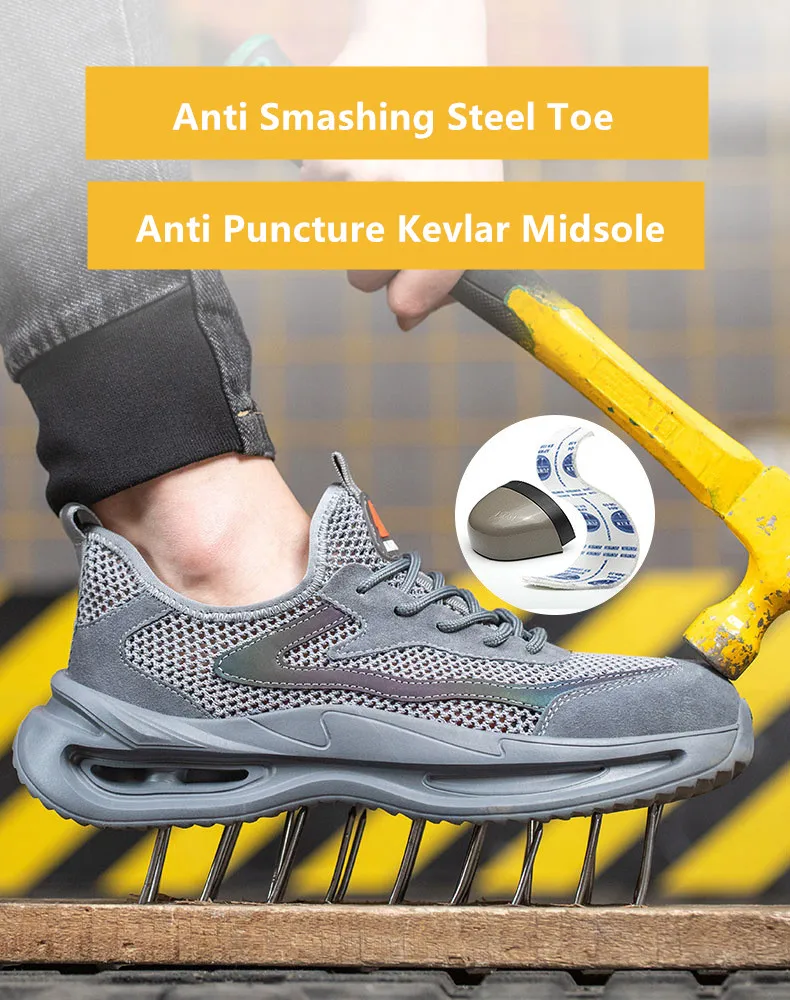 AirCore Safety Sneakers – Lightweight, Summer-Built, and Tough Where It Counts
