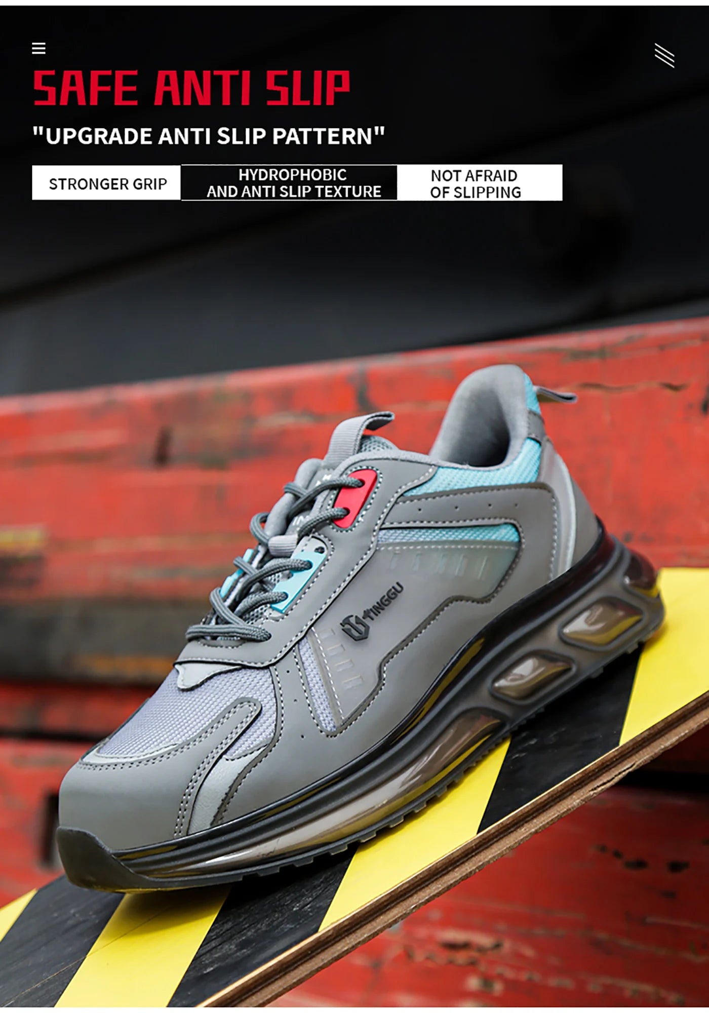Finggu Air-Cushion Safety Sneakers – Heavy-Duty Work Shoes