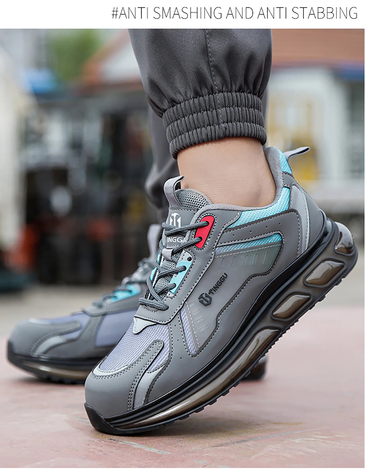 Finggu Air-Cushion Safety Sneakers – Heavy-Duty Work Shoes