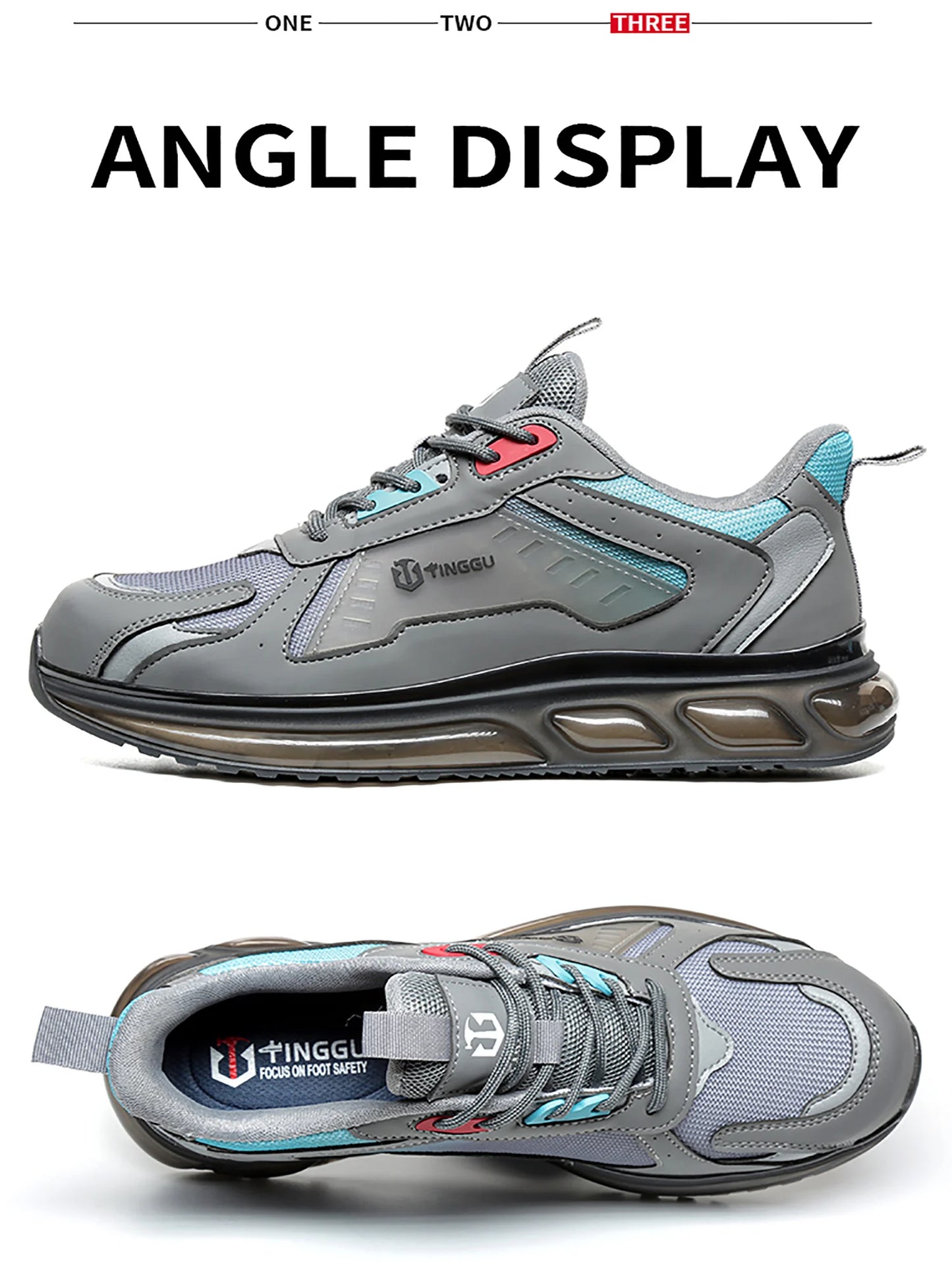 Finggu Air-Cushion Safety Sneakers – Heavy-Duty Work Shoes