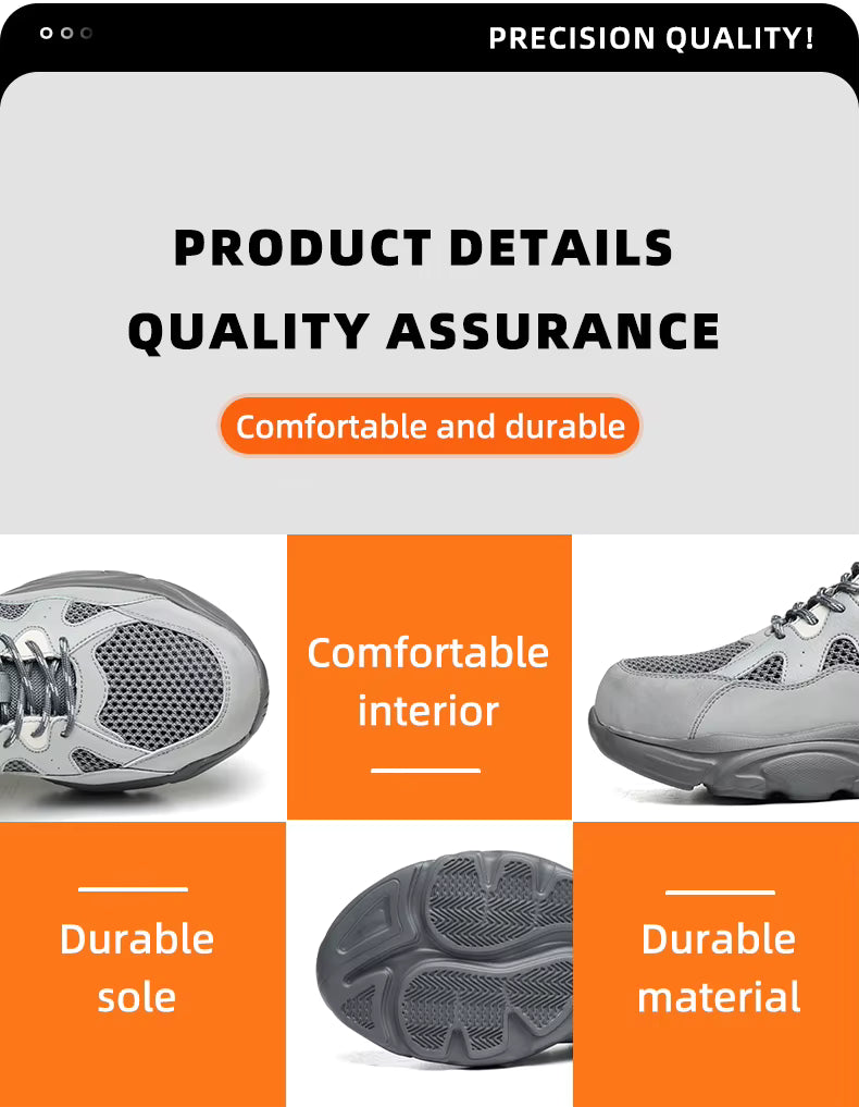 DINGGU Unisex Safety Sneakers – Lightweight Steel Toe Work Shoes