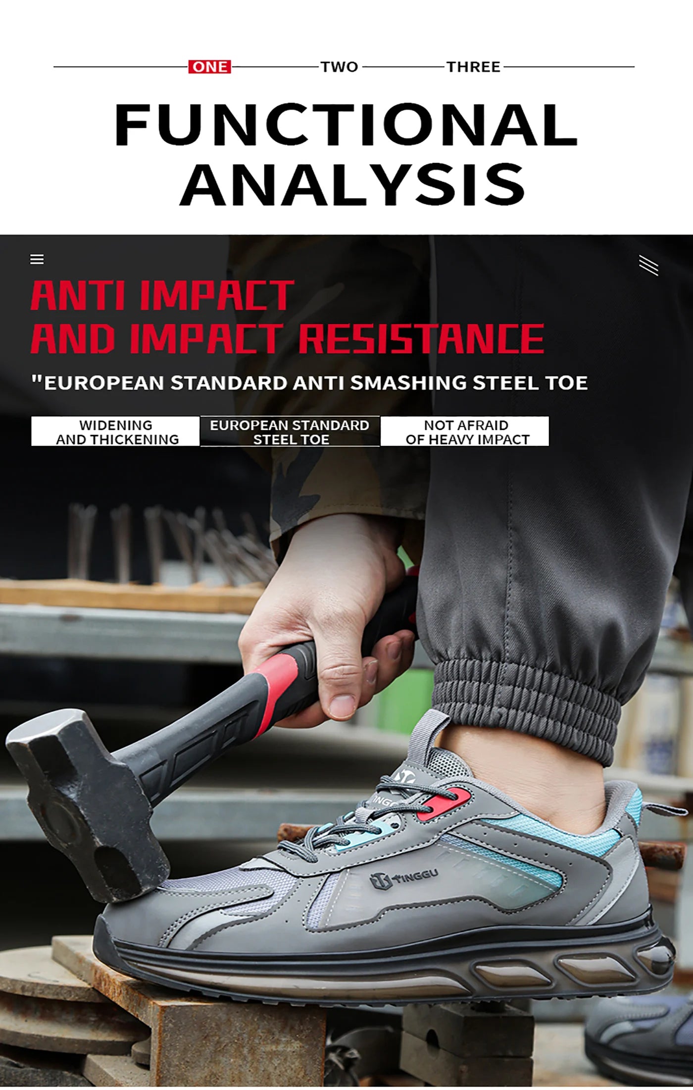 Finggu Air-Cushion Safety Sneakers – Heavy-Duty Work Shoes