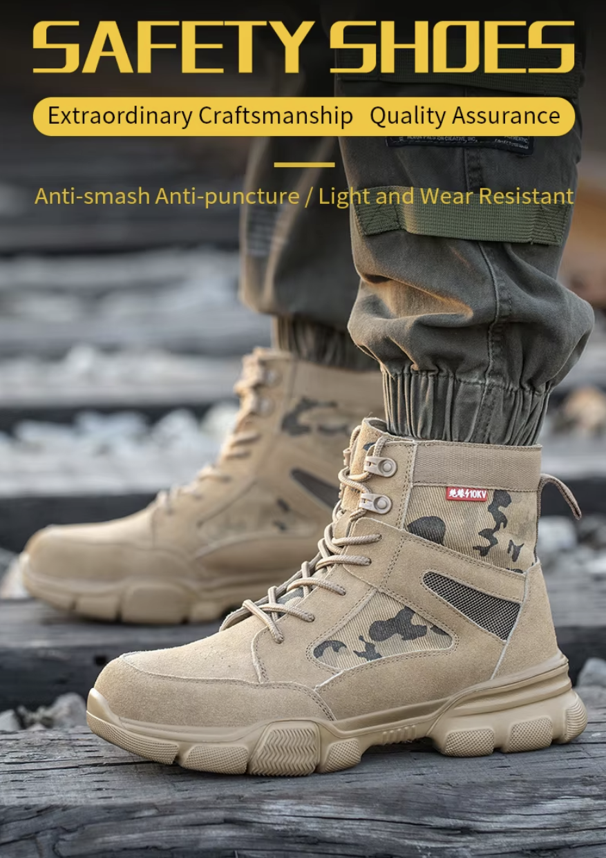 Tactical Durability – Rugged Military-Style Work Boots