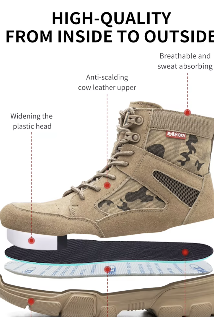 Tactical Durability – Rugged Military-Style Work Boots