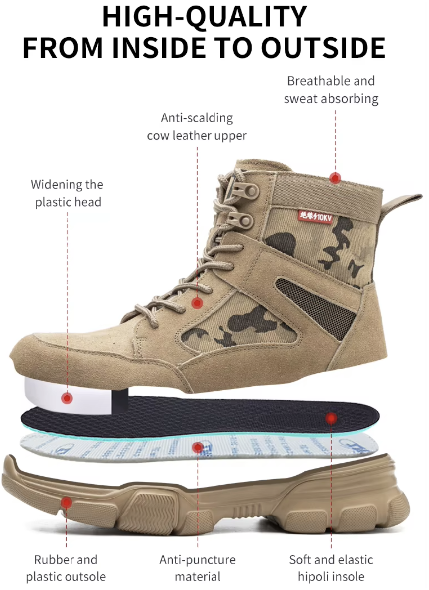 Tactical Durability – Rugged Military-Style Work Boots