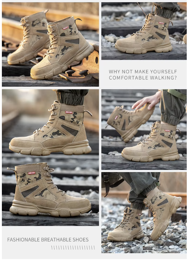 Tactical Durability – Rugged Military-Style Work Boots