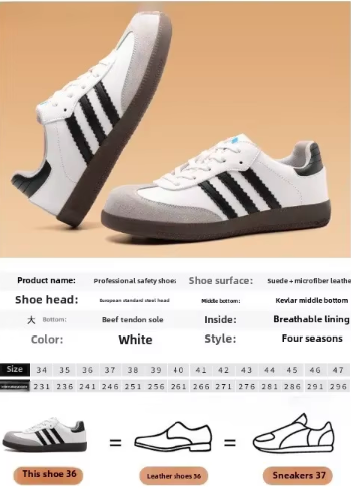 A SAFETY SAMBA Pro Women's Work Sneakers – Retro Style, Modern Protection