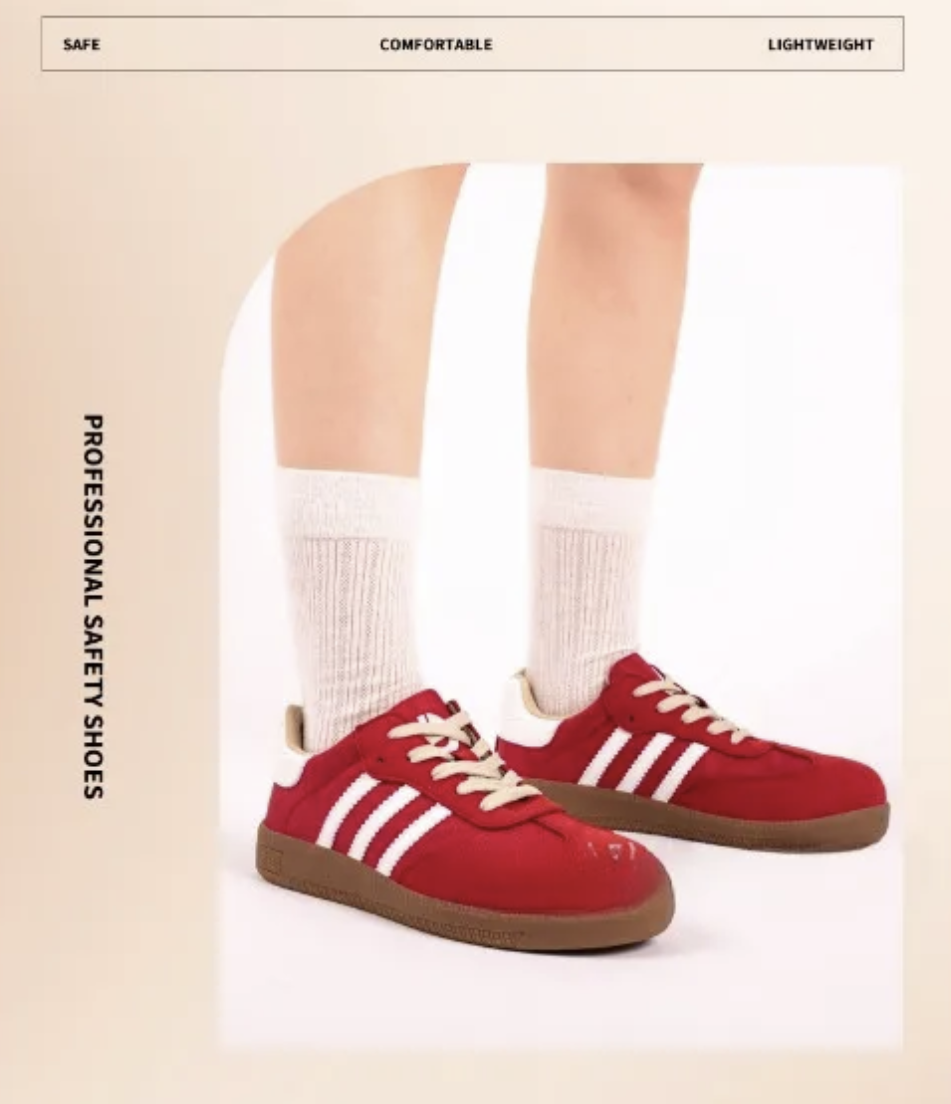 A SAFETY SAMBA Pro Women's Work Sneakers – Retro Style, Modern Protection
