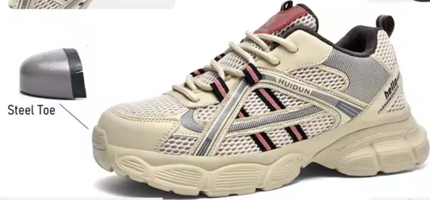 HUIDUN 2 Women’s Mesh Safety Sneakers – Lightweight Steel Toe Work Shoes