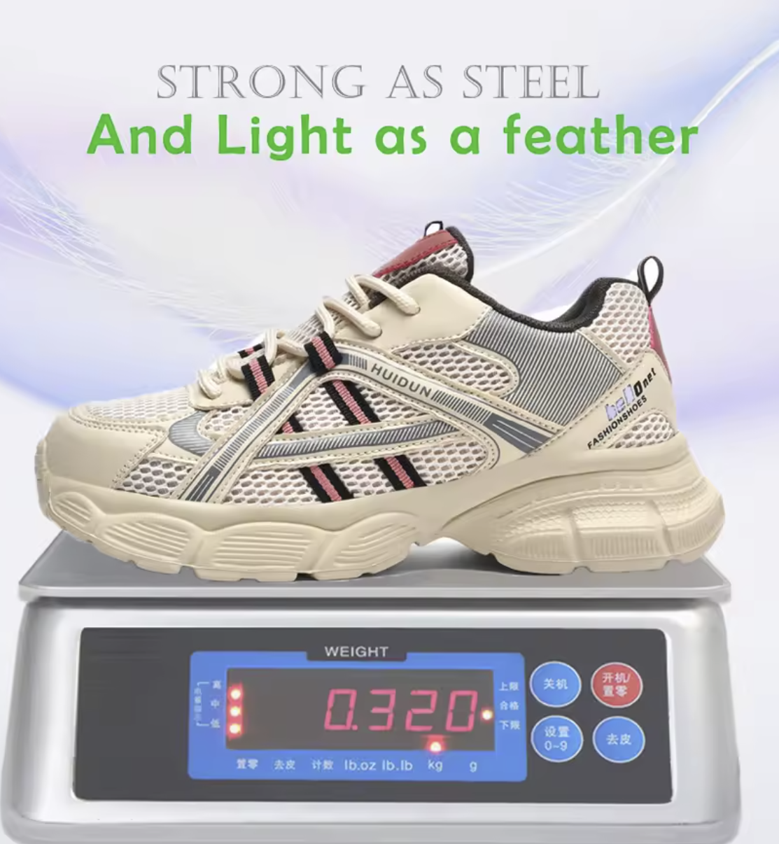 HUIDUN 2 Women’s Mesh Safety Sneakers – Lightweight Steel Toe Work Shoes